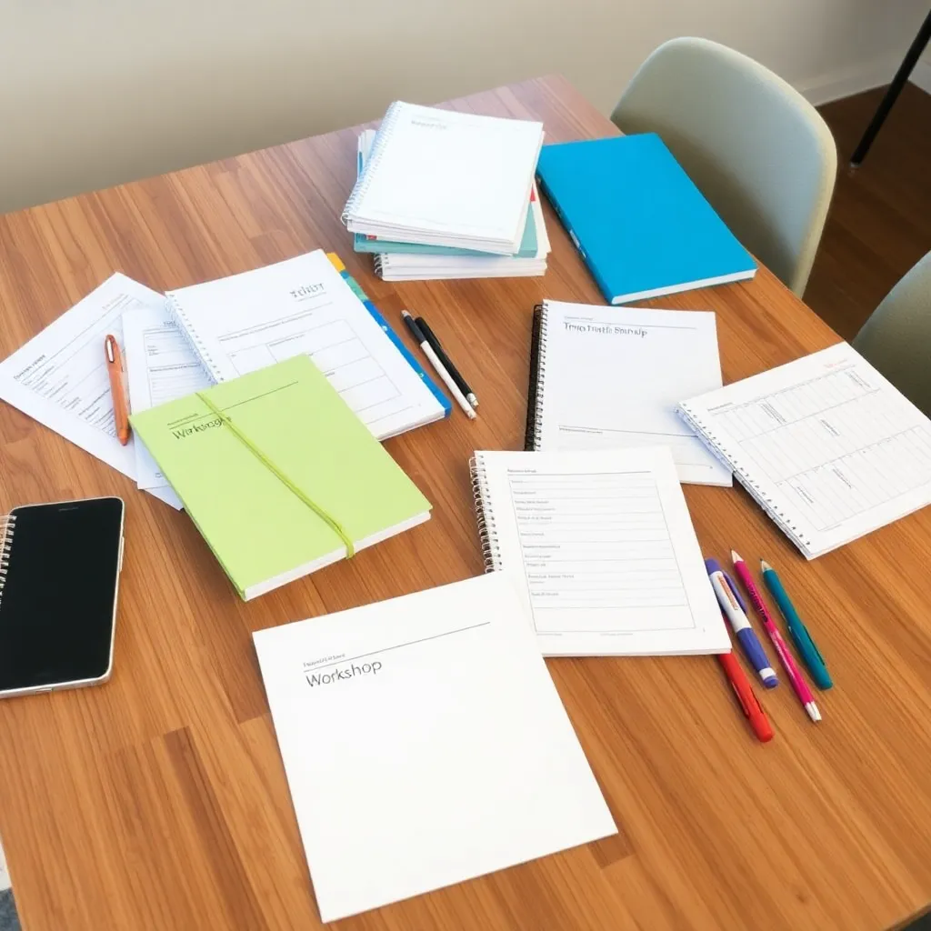 Workshop materialen inclusief werkboeken en tijdmanagement hulpmiddelen